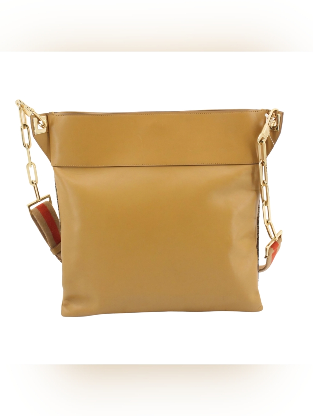 Gucci GG Web Crossbody Bag Monogram Canvas with Tan Leather Trim - Picture 2 of 8